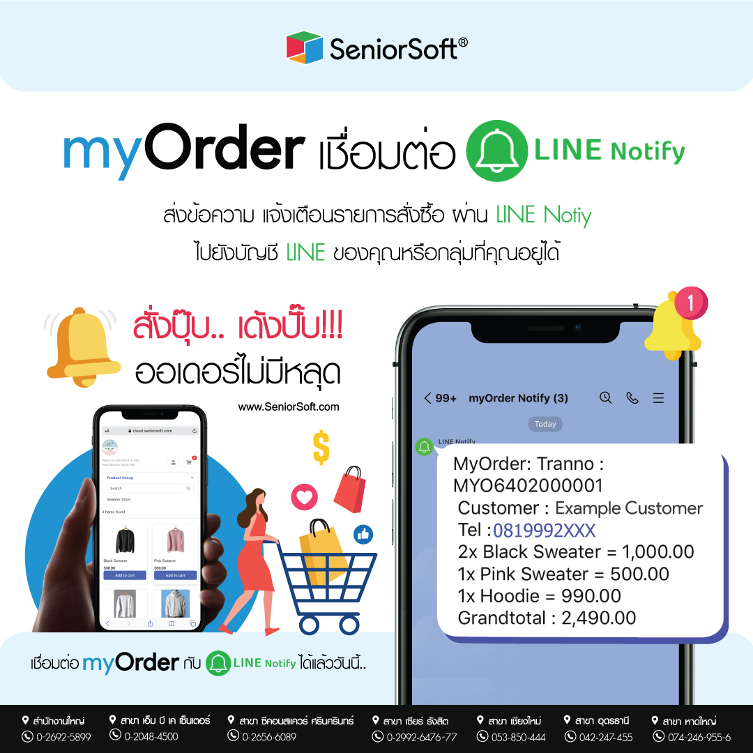 SeniorSoft myOrder Line Notify